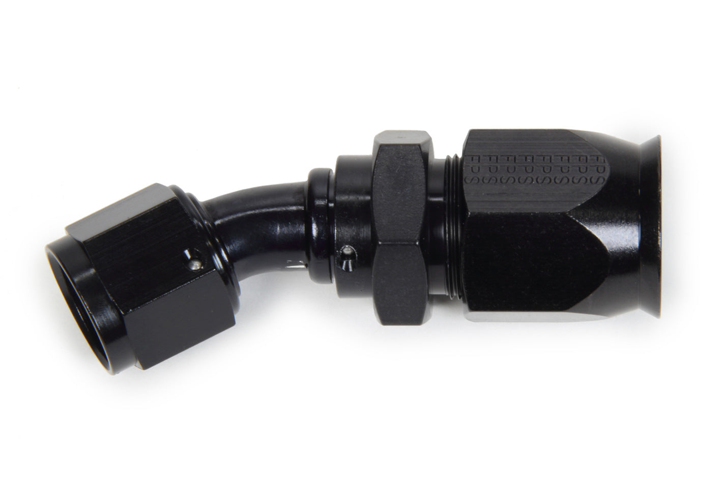 Black Race-Rite 30-Degree Swivel Hose End Fitting