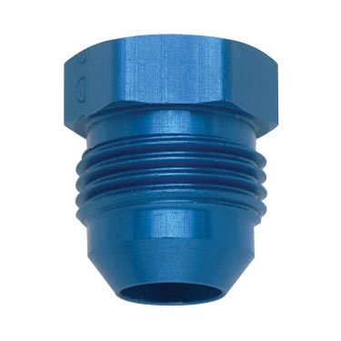 Hex Head Aluminum Plug - Blue Anodized (Each)