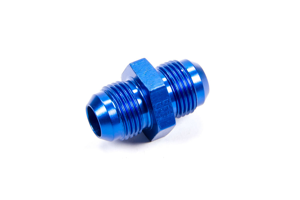 Male Aluminum Straight Union Fitting, Blue Anodized