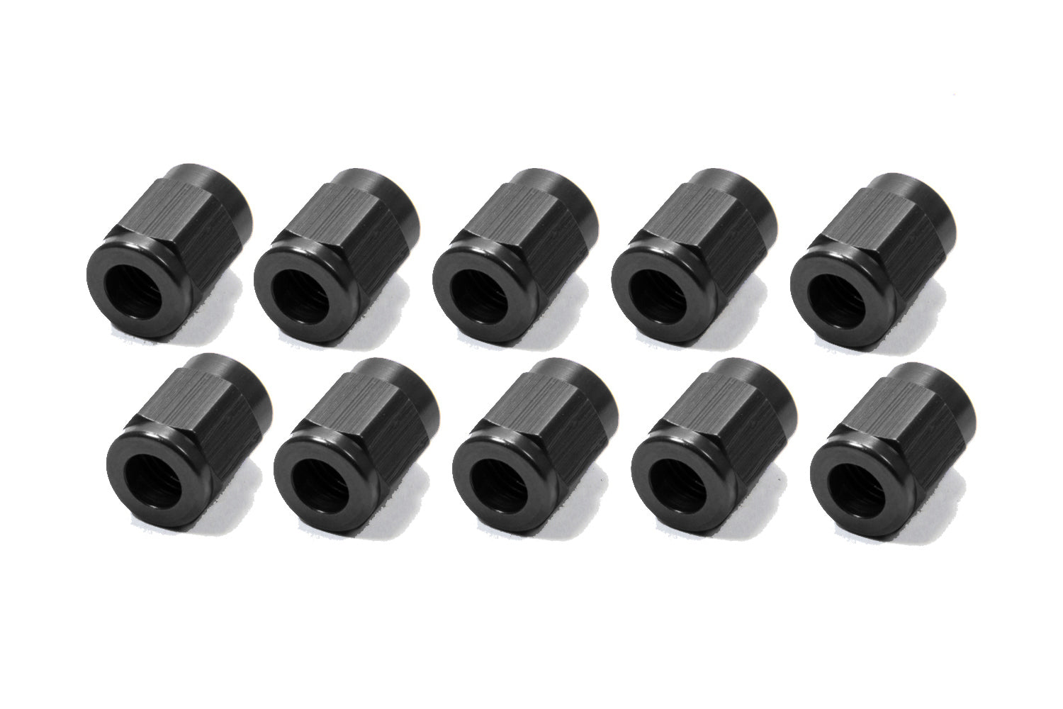 Fragola Performance Systems #3 Aluminum Tube  Nuts (10pk) Black