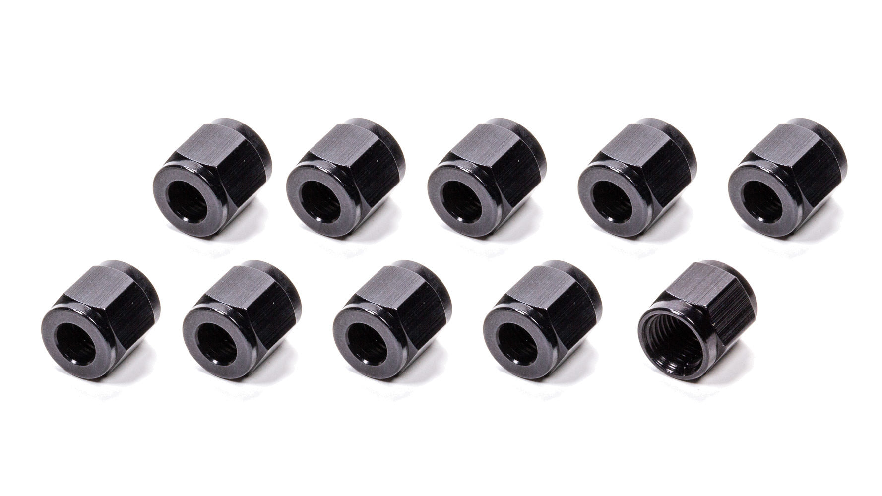 Fragola Performance Systems #4 Aluminum Tube  Nuts (10pk) Black