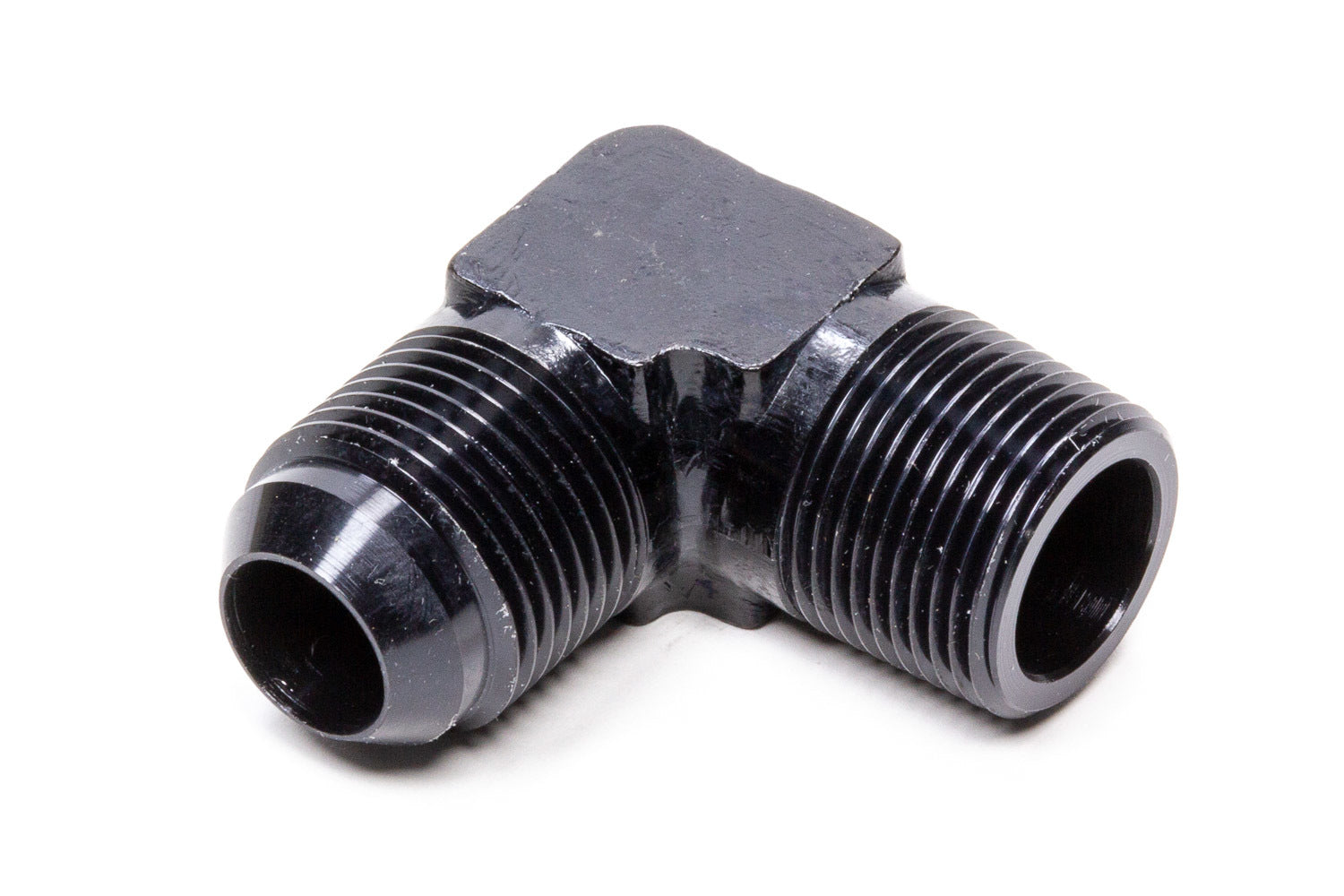 Fragola Performance Systems 90 Deg Adapter Fitting #10 x 3/8 MPT Black