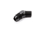 Fragola Performance Systems 45 Deg Adapter Fitting #3 x 1/8 MPT Black