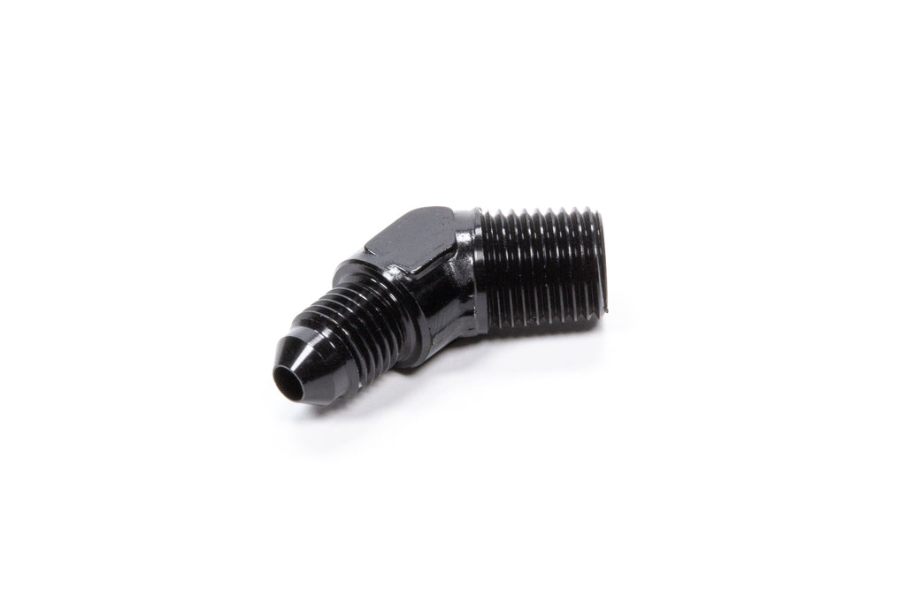 Fragola Performance Systems 45 Deg Adapter Fitting #4 x 1/4 MPT Black