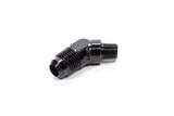 Fragola Performance Systems 45 Deg Adapter Fitting #6 x 1/8 MPT Black