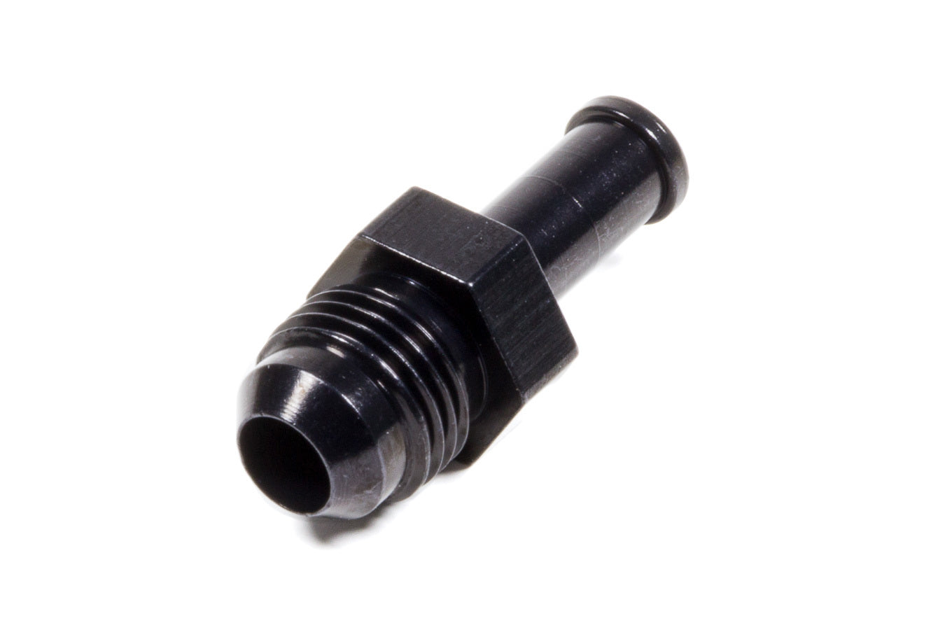 Barbed Straight Hose Fitting - Black Alloy
