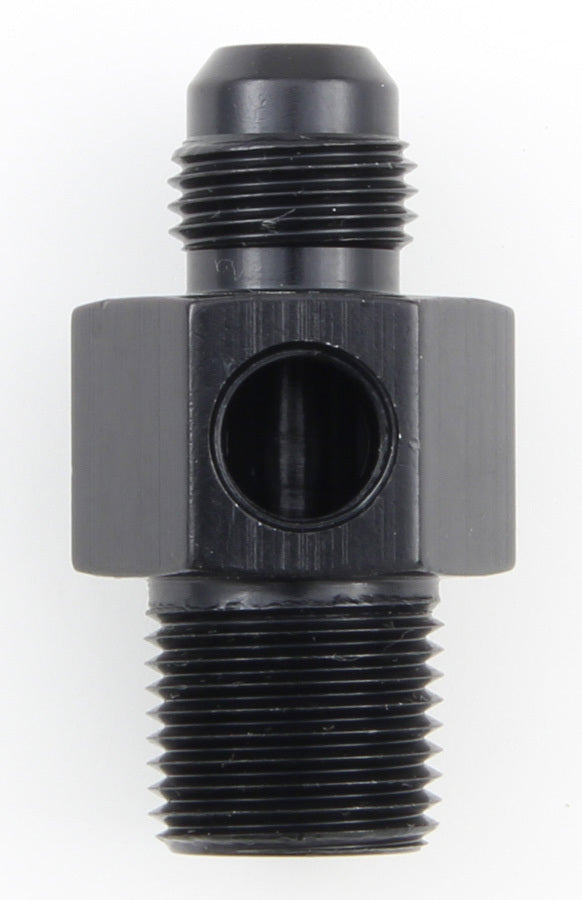 MPT GUAGE ADAPTER INLINE - BLACK ANODIZED ALUMINUM