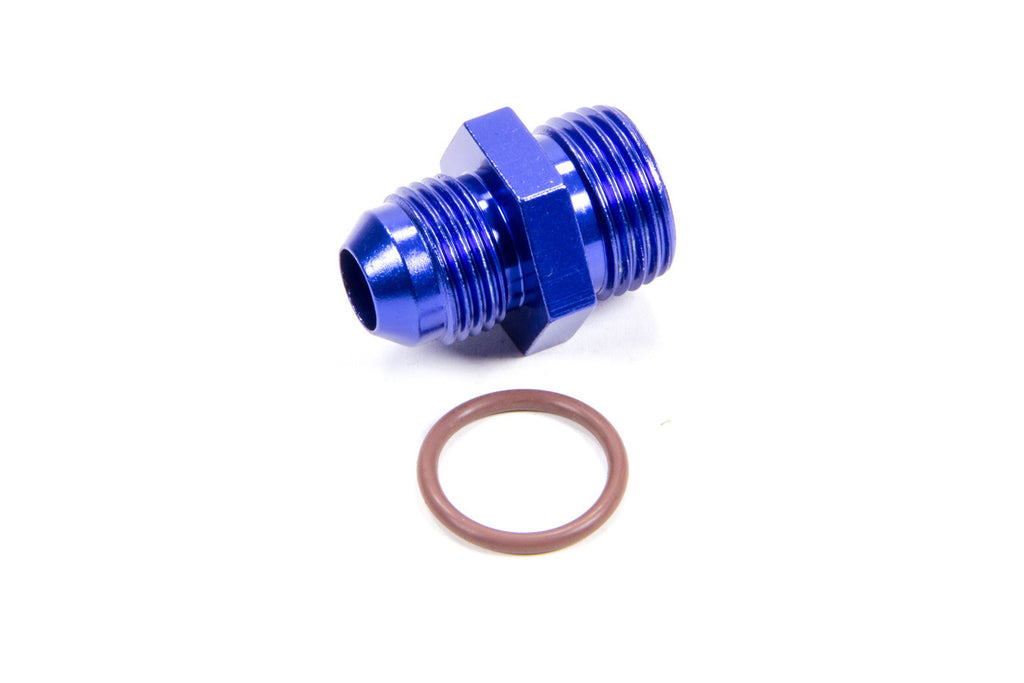 Straight Aluminum O-Ring Fitting - Blue Anodized