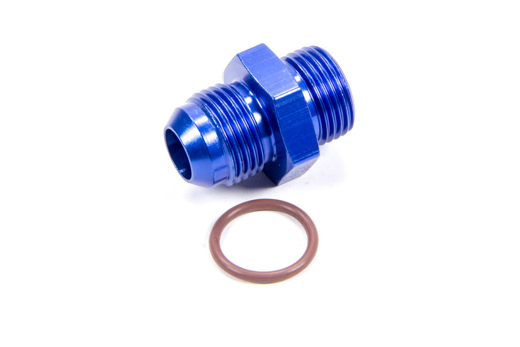 Male to 10 AN Male O-Ring Aluminum Fitting - Blue Anodized