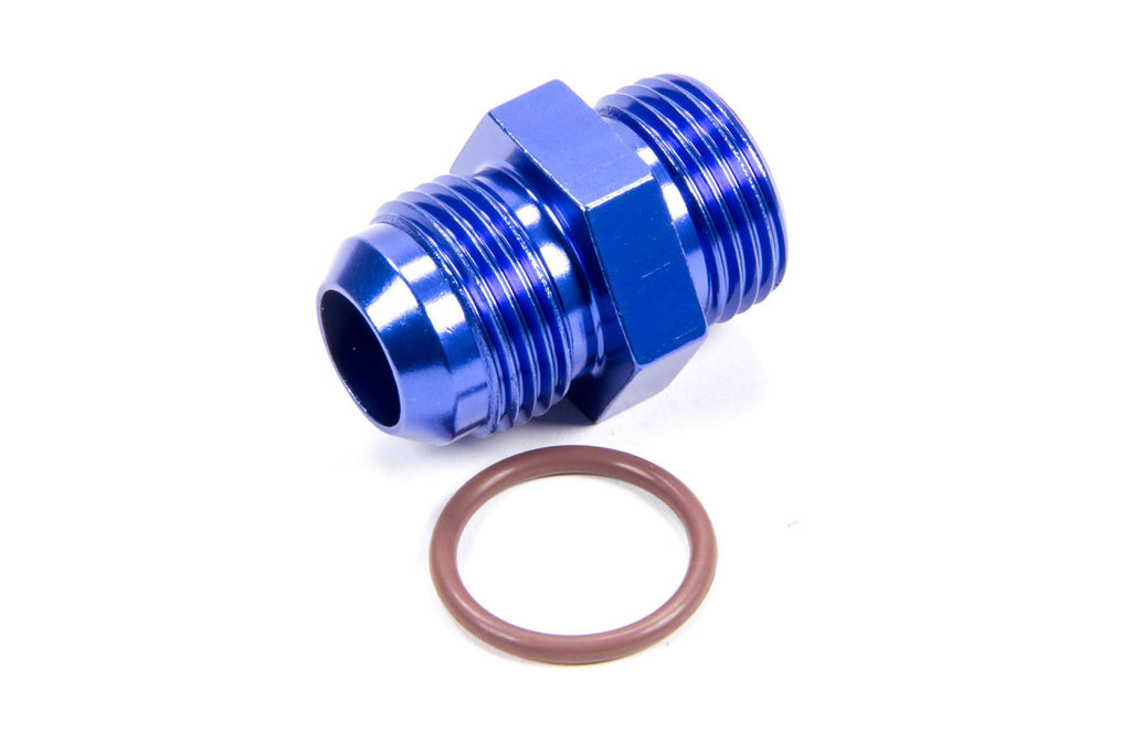 Male to 12 AN Male O-Ring Fitting Adapter - Aluminum, Blue Anodized