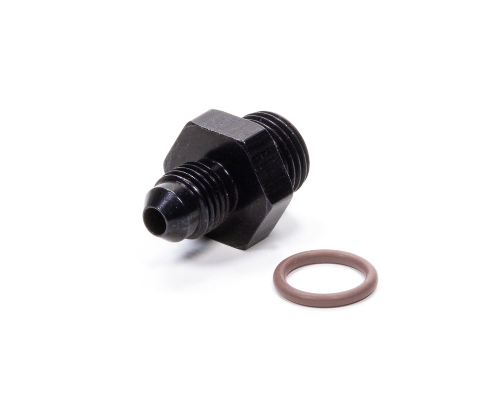 Male Radius O-Ring Fitting - Aluminum, Black Anodized