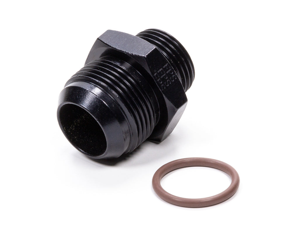 Male Straight O-Ring Fitting Adapter - Black Aluminum