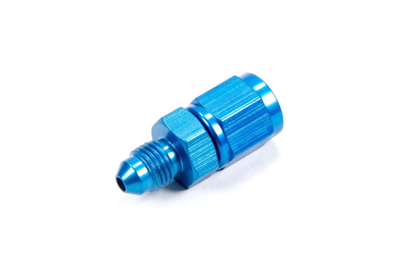 Male Swivel Reducer Adapter - Aluminum, Blue Anodized