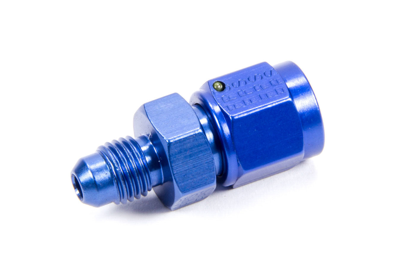 Male Swivel Reducer Adapter - Aluminum, Blue Anodized