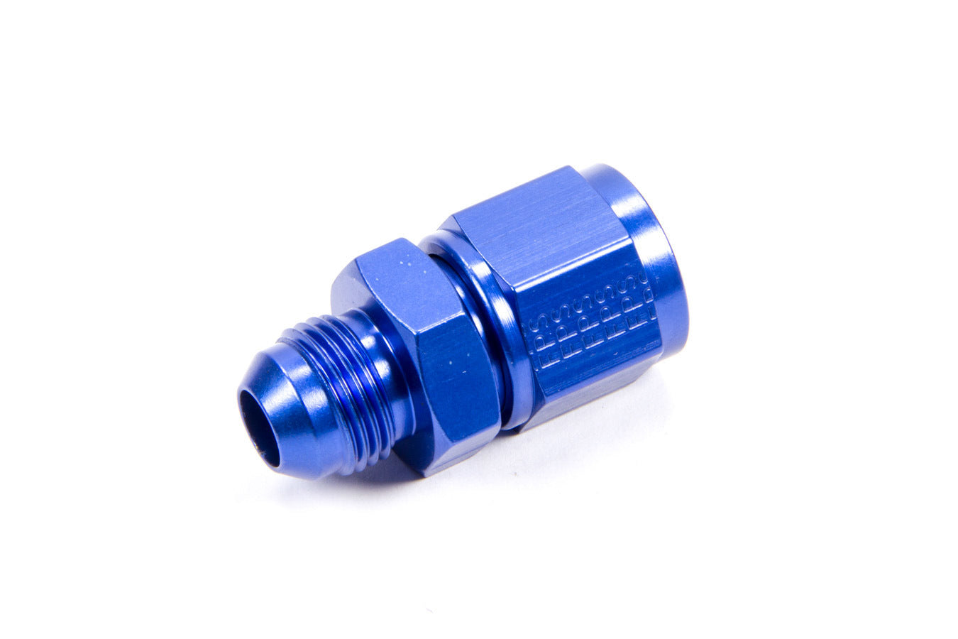 Female to #8 Male Swivel Aluminum Reducer - Blue Anodized