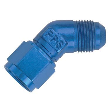 Female Swivel to 45° 4AN Male Fitting, Blue Anodized