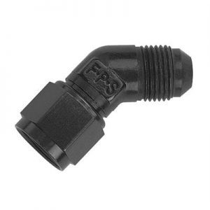 Female to Male Flare 45° Adapter - Black Aluminum