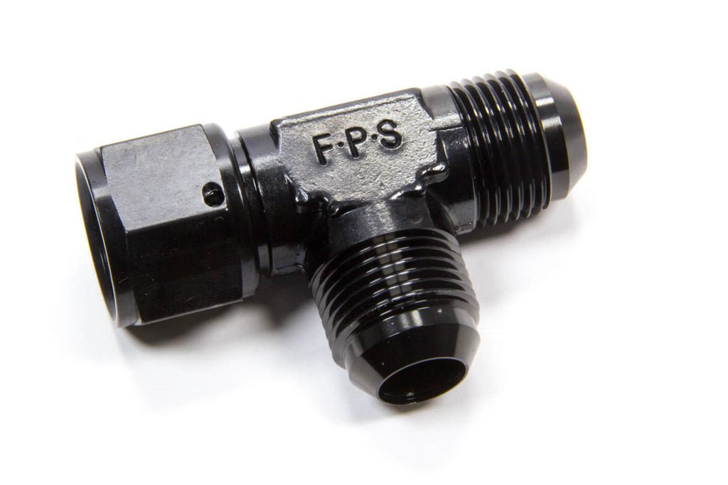 Female Swivel T-Fitting with Black Anodized Aluminum Finish