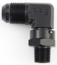 Cargar imagen en el visor de la galería, Fragola Performance Systems #4 x 1/8 MPT 90 Deg Swivel Adapter Black