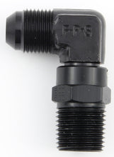 Cargar imagen en el visor de la galería, Fragola Performance Systems#4 x 1/4 MPT 90 Deg Swivel Adapter Black