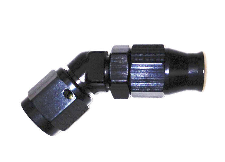 Fragola Performance Systems Hose Fitting #12 45 Deg PTFE Black