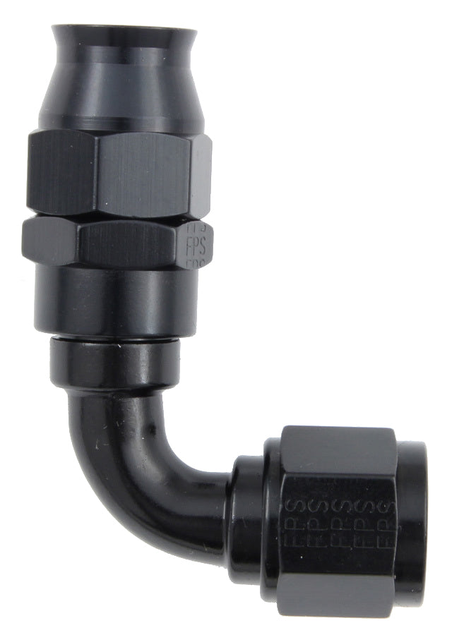 Fragola Performance Systems Hose Fitting #6 90 Deg PTFE Black