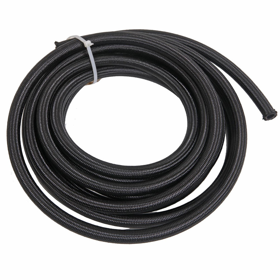 Black Nylon Braided Racing Hose - 15 Feet