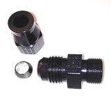 Fragola Performance Systems 6AN Male to 1/4in Tube Adapter Fitting  Black