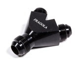 Fragola Performance Systems Y-Fitting #10Male Inlet x #8 Male Outlets Black