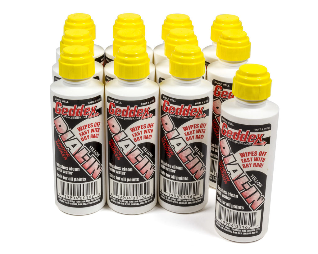 Geddex Dial-In Window Marker Yellow Case 12x3oz