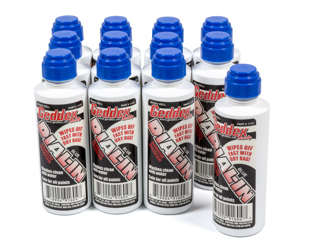 Geddex Dial-In Window Marker Blue Case 12x3oz Bottle