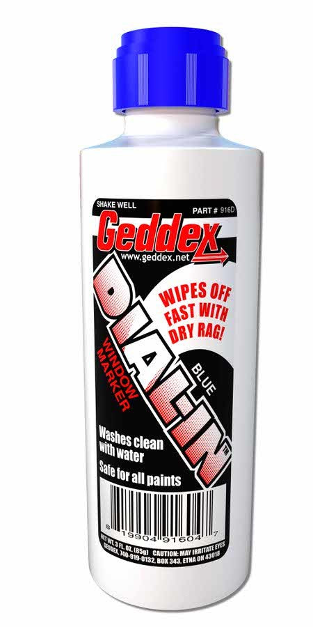 Geddex Dial-In Window Marker Blue 3oz Bottle