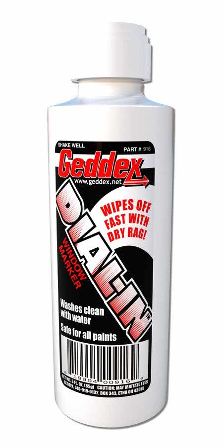 Geddex Dial-In Window Marker White 3oz Bottle