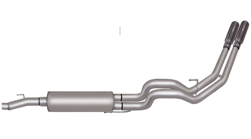 Sistema de escape deportivo doble Cat-Back de Gibson Performance Exhaust aluminizado