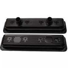 Cargar imagen en el visor de la galería, Valve Cover Kit SBC Circle Track Steel Black