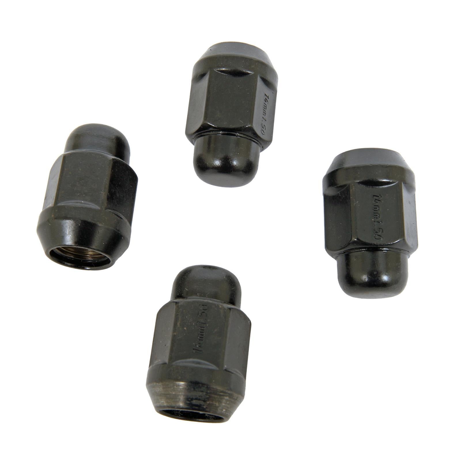 Gorilla Automotive Products 4 Lugnuts Acorn Bulge 14 x 1.5mm Black