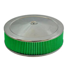 Cargar imagen en el visor de la galería, Conjunto de filtro de aire Green Filter USA de 14 x 4 pulgadas con base plana