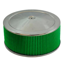 Cargar imagen en el visor de la galería, Conjunto de filtro de aire Green Filter USA de 14 x 6 con base plana