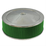 Conjunto de filtro de aire Green Filter USA de 14 x 5 con base abatible