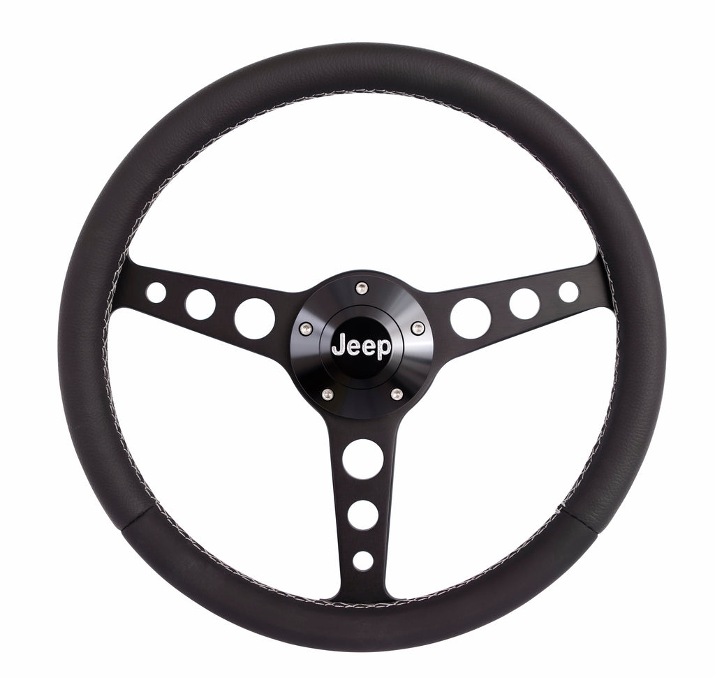 Classic Series Blk Wheel Jeep Logo/Install Kit