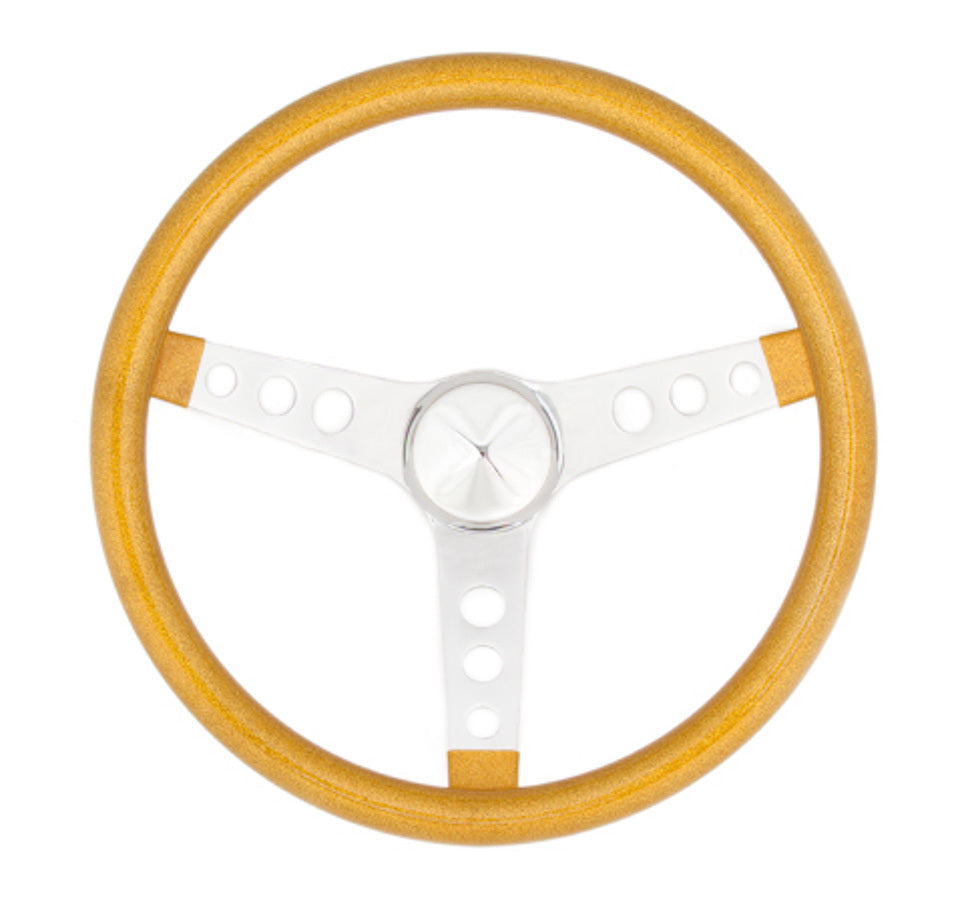 GrantSteering Wheel Mtl Flake Gold/Spoke Chrm 13.5