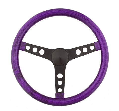 GrantSteering Wheel Mtl Flake Purple/Spoke Blk 13.5