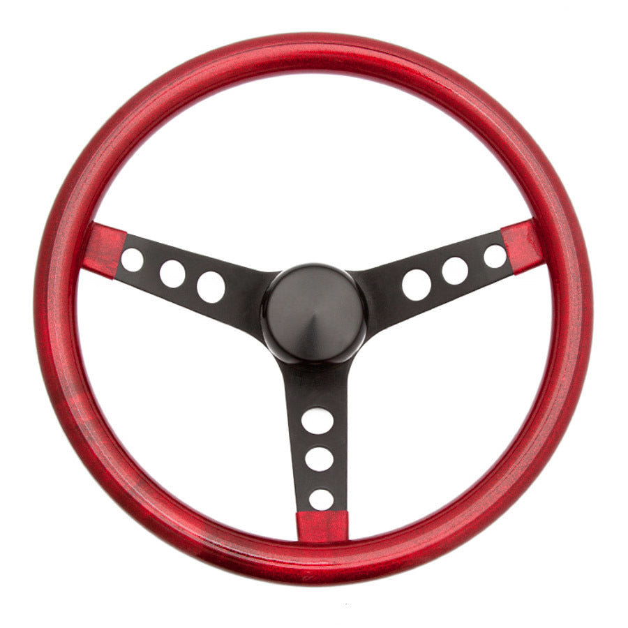 GrantSteering Wheel Mtl Flake Red/Spoke Blk 13.5