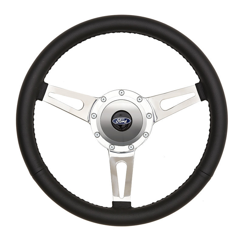 GT9 Retro Cobra Style Steering Wheel Black