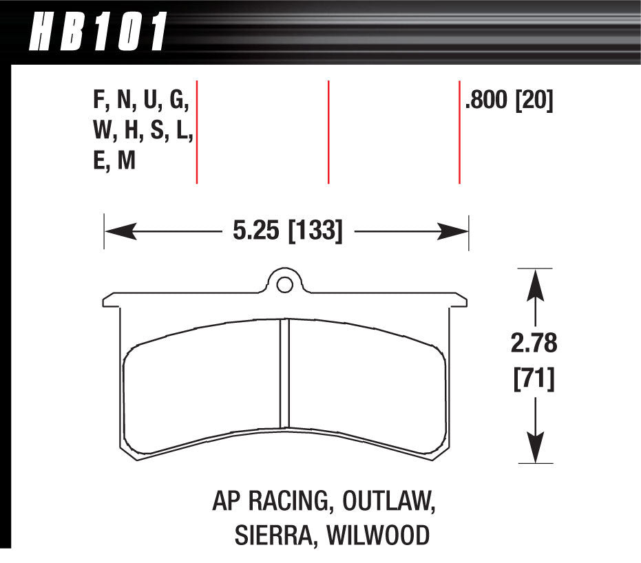 Hawk Performance Superlite/XL-Black