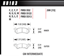 Cargar imagen en el visor de la galería, Hawk Performance Brake Pad GM D-52 Blue Pad