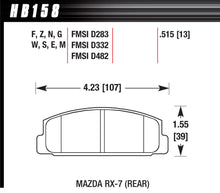 Load image into Gallery viewer, Hawk Performance Street Brake Pads Rear Mazda RX-7 HPS