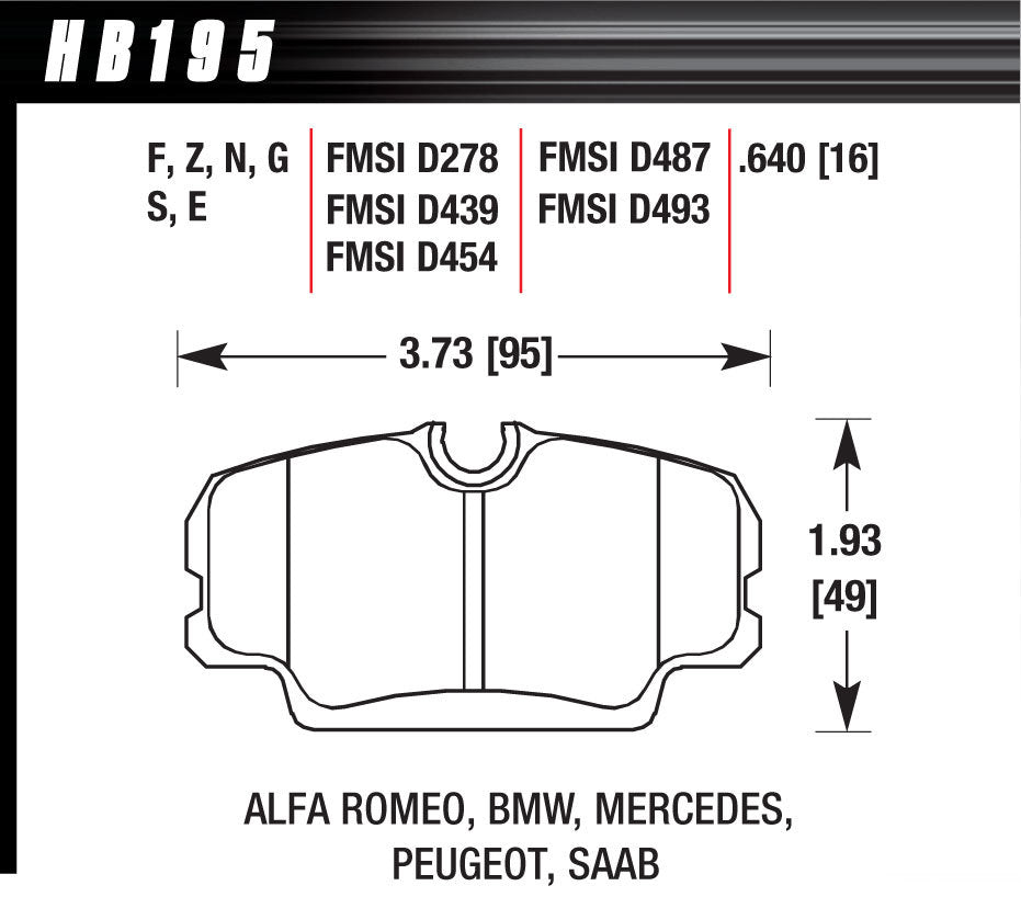 Brake Pads DTC-60 BMW  Mercedes