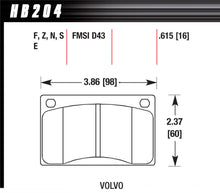 Load image into Gallery viewer, Hawk Performance Brake Pads Volvo Front HP Plus