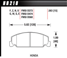 Load image into Gallery viewer, Hawk Performance Brake Pad Front Honda Blue Compound